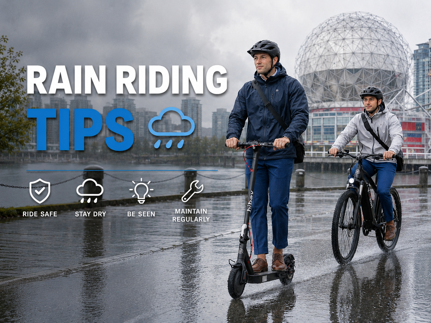 Rain Riding Tips for eBike or eScooters in Vancouver: A Guide for Wet Weather Commuting