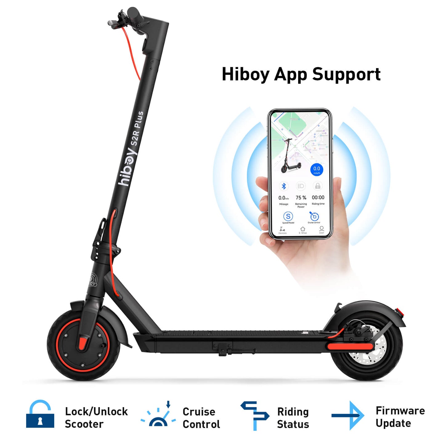 Hiboy S2R Plus Electric Scooter with Removeable Battery for Canada