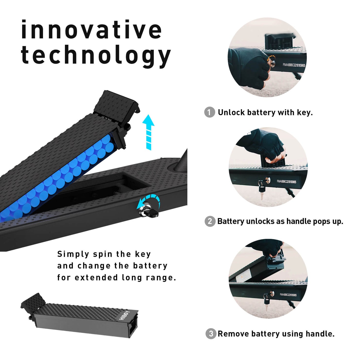 Hiboy S2R Plus Electric Scooter with Removeable Battery for Canada