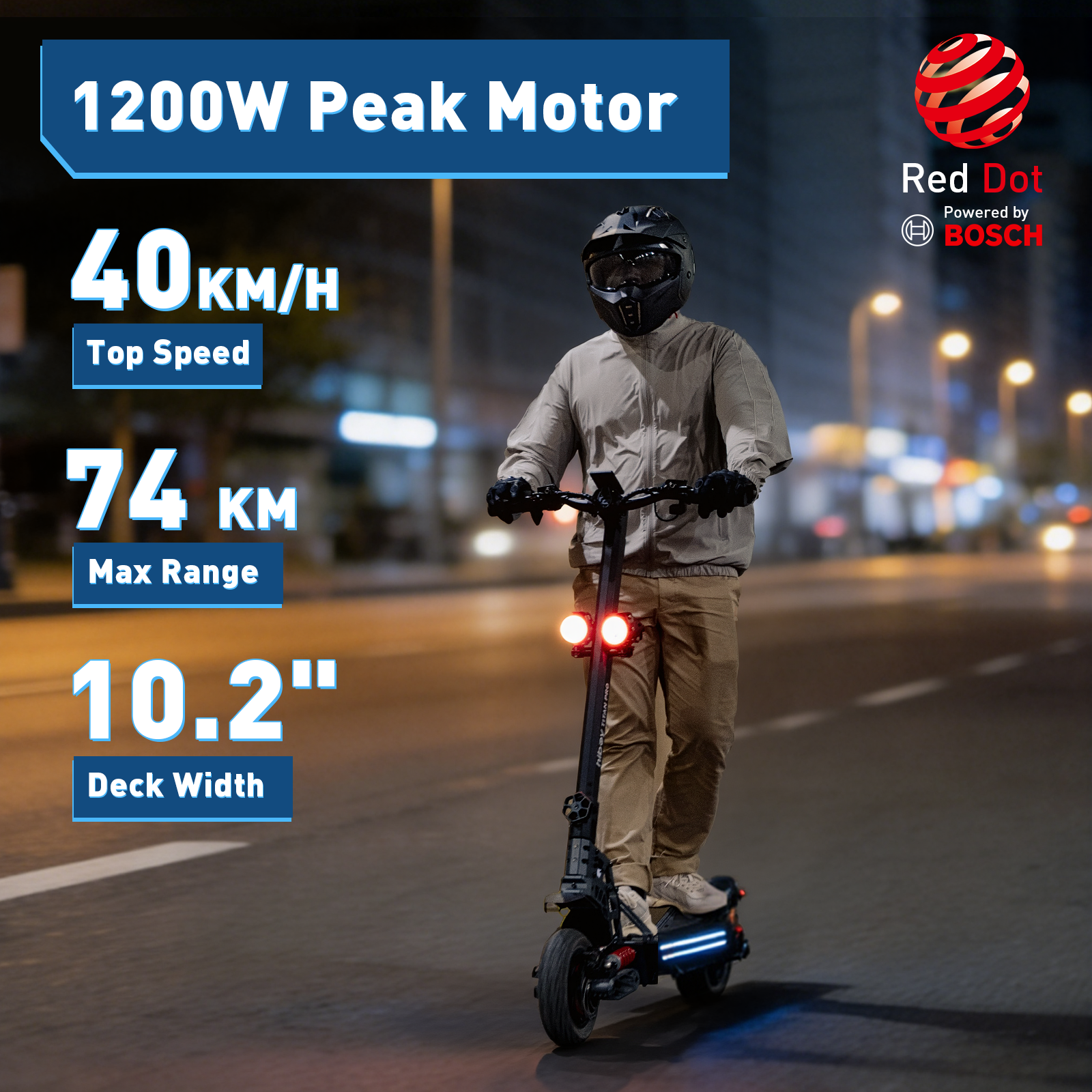 Hiboy Titan electric scooter with long range battery and high performance motor