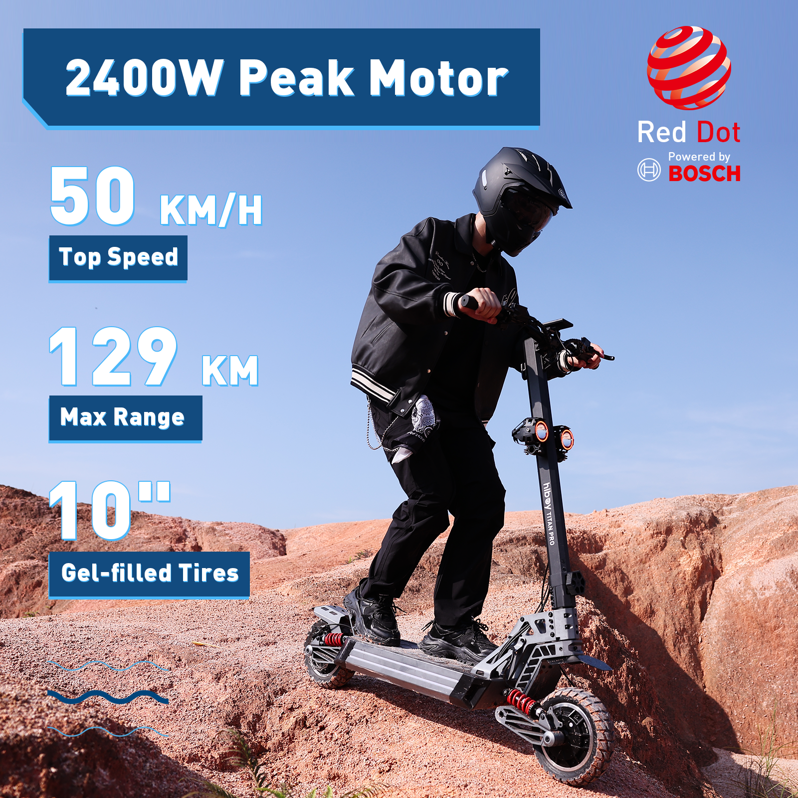 Hiboy Titan Pro electric scooter with powerful motor and long range performance