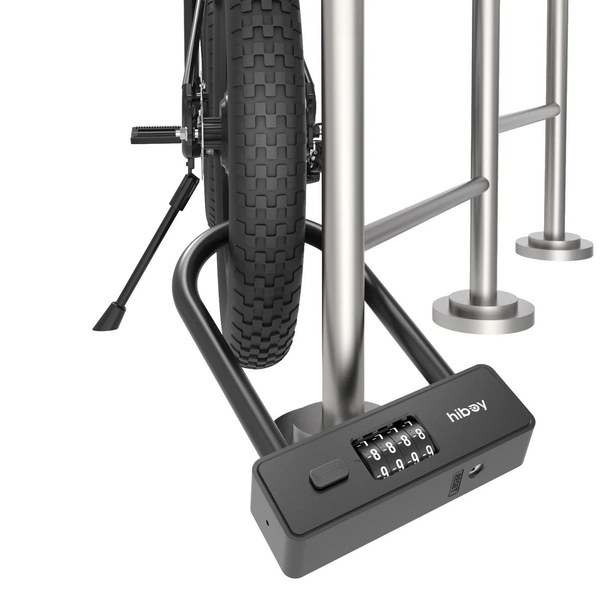 DoubleLock Grizzly U-Lock Bike Lock - Heavy Duty Anti-Theft Hardened Steel Lock For Bicycles, Scooters & Mopeds