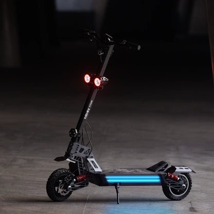 Hiboy Titan electric scooter with LED lights for safer night riding