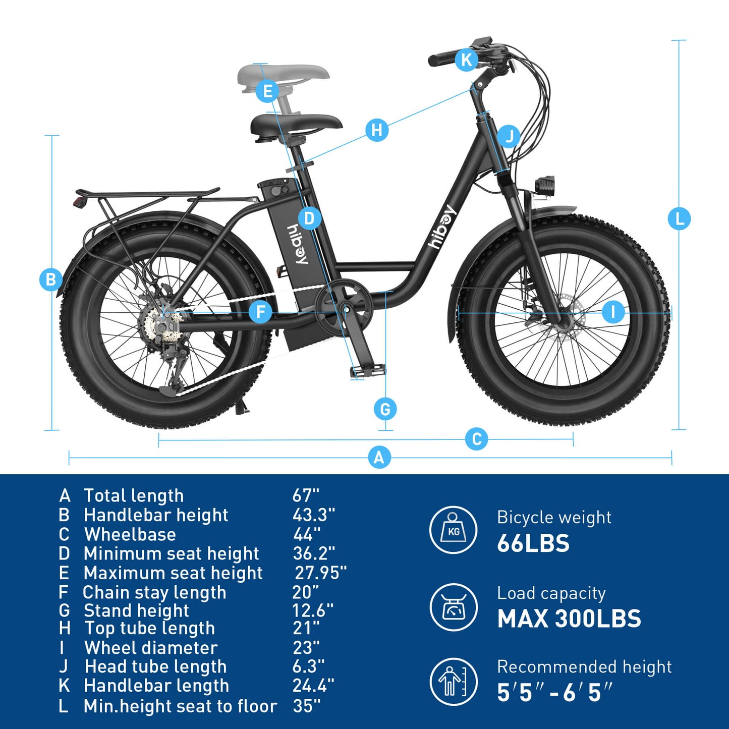 Hiboy EX6 Step-thru Fat Tire Electric Bike for traveling