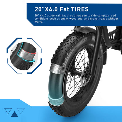 Hiboy EX6 Step-thru Fat Tire Electric Bike for traveling